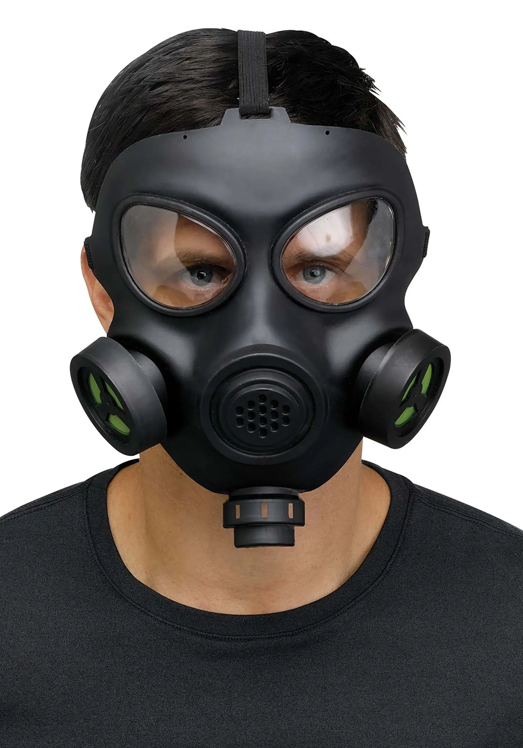 Costume Gas Mask With Toy Respirator For Adults