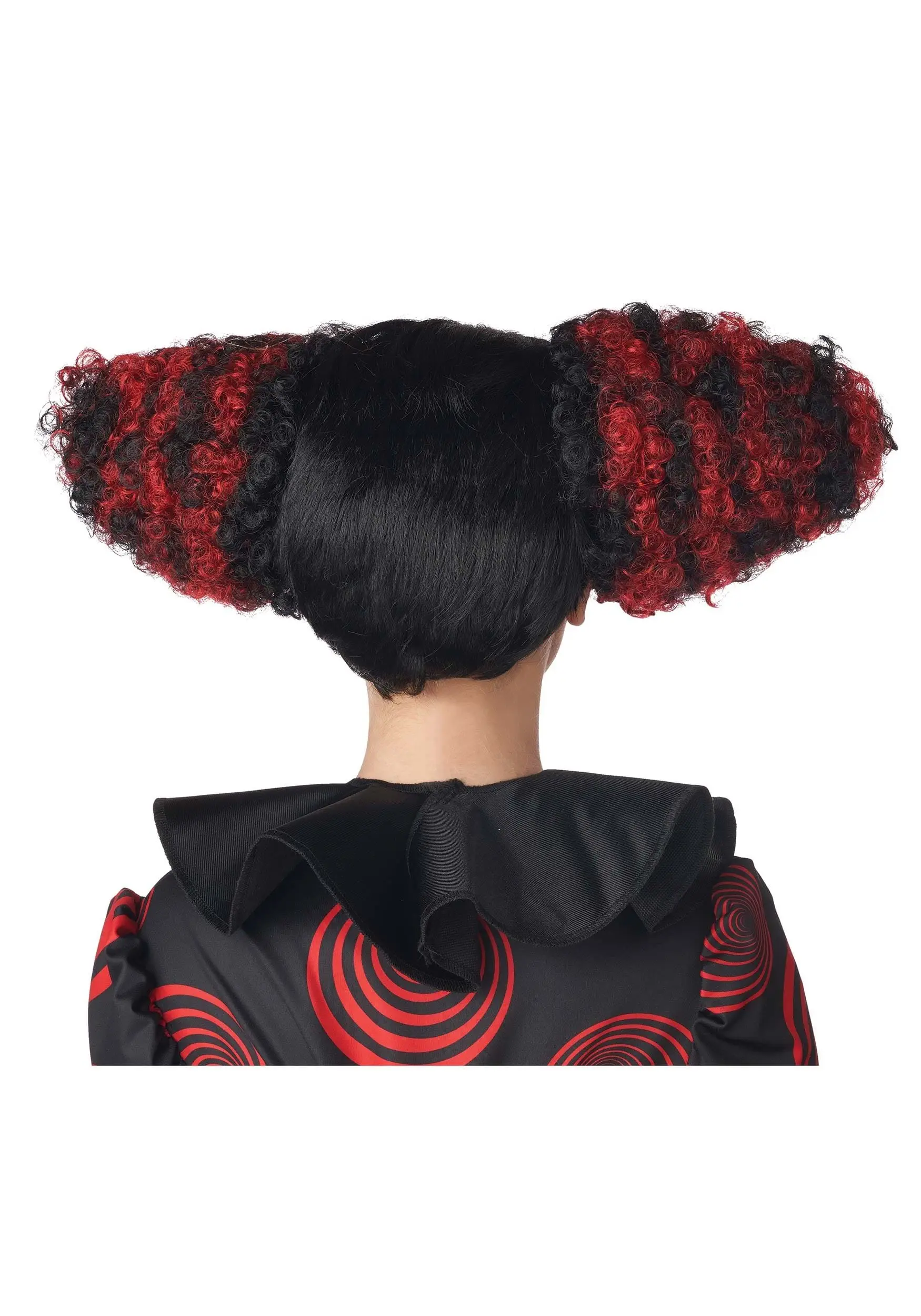 Funhouse Clown Black And Red Wig For Adults - Image 2