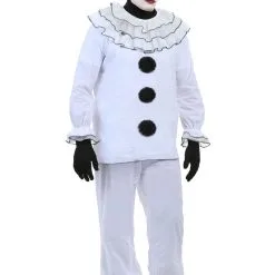 Plus Size Vintage Pierrot Clown Costume For Adults