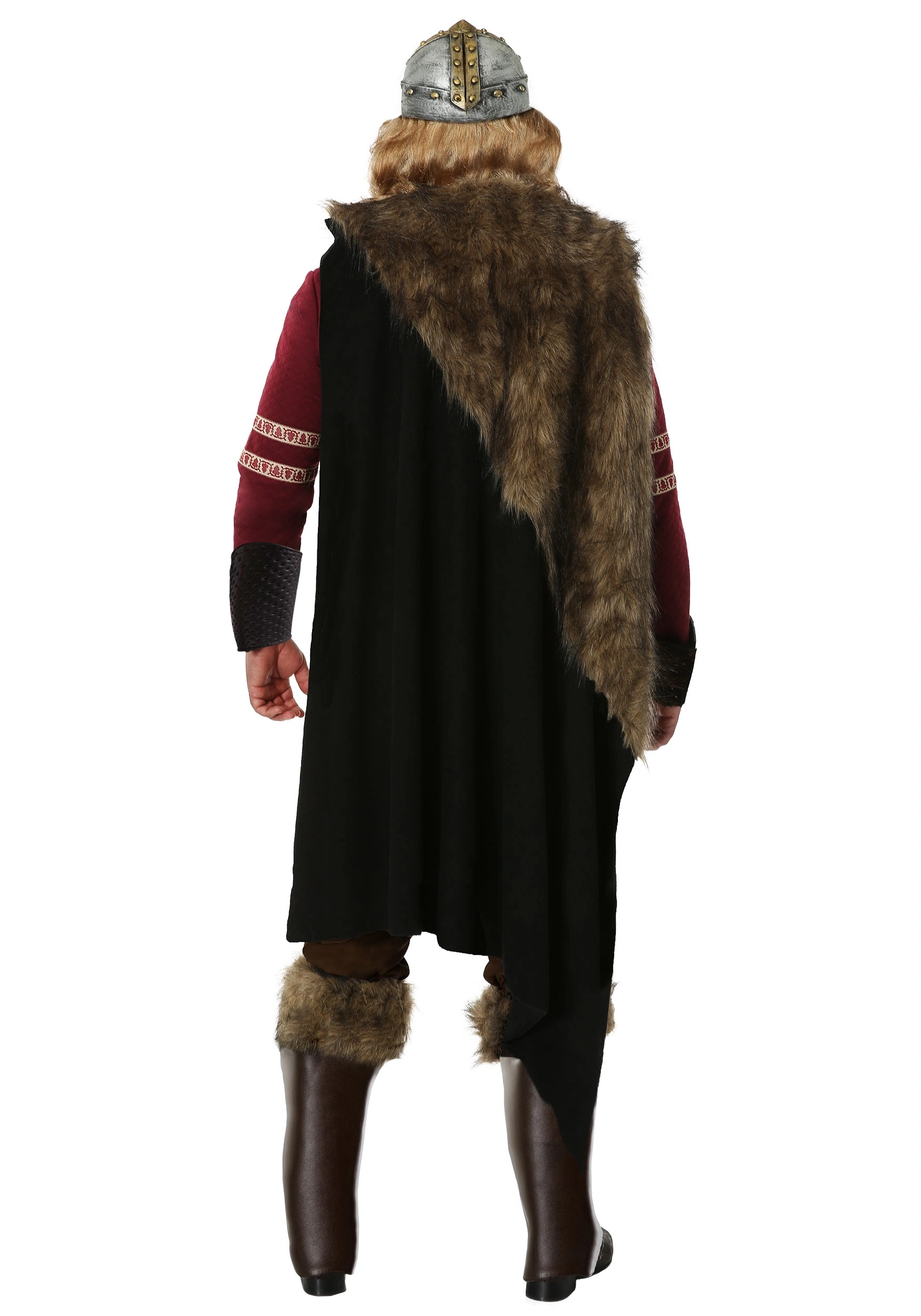 Men's Burgundy Viking Costume - Image 2