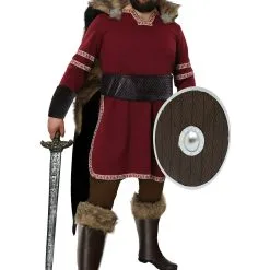 Men's Burgundy Viking Costume