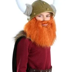 Red Viking Beard For Kids