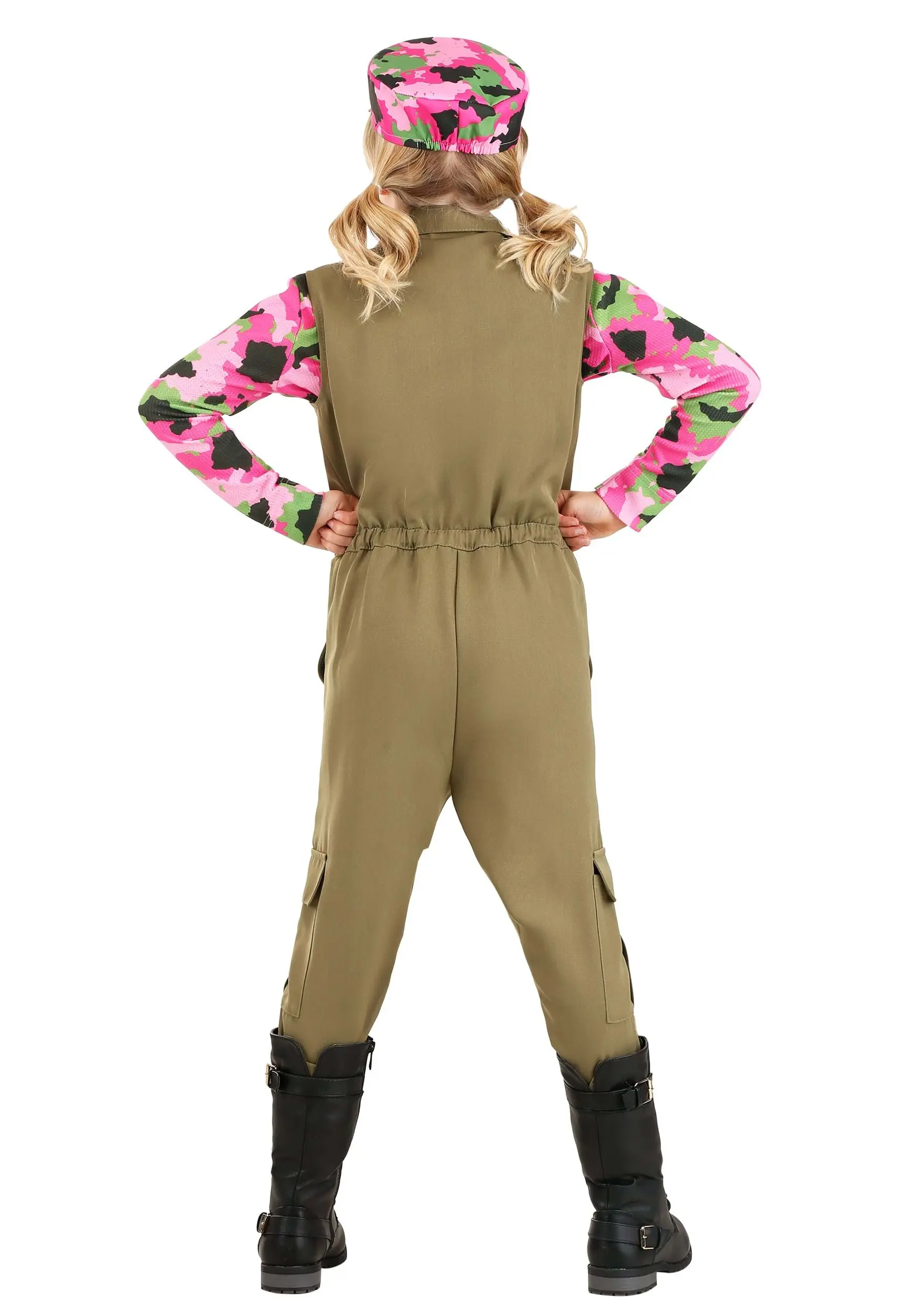 Pink Camo Army Costume For Girl's - Image 2