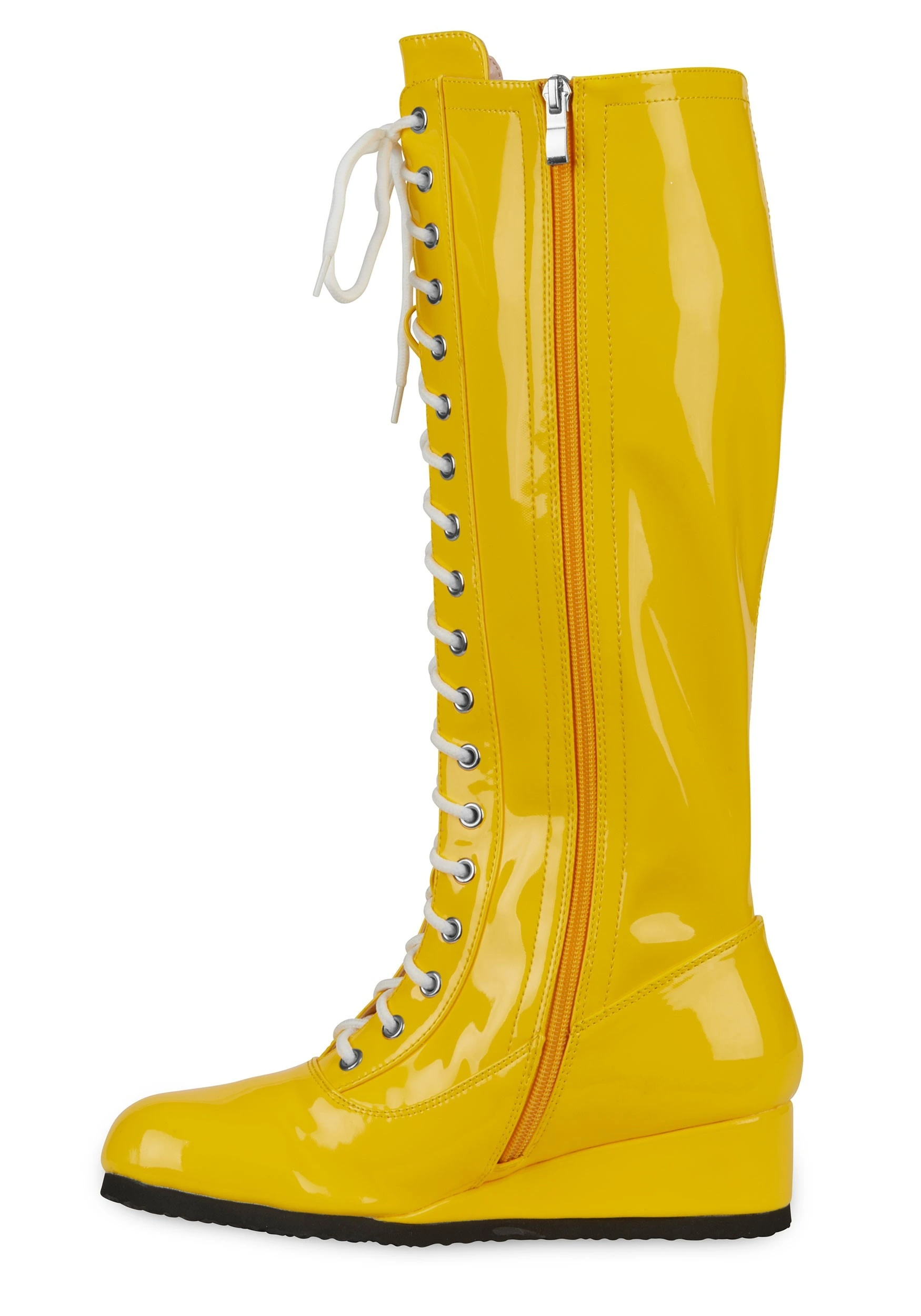 Men's Yellow Wrestling Lace Up Boots For Men - Image 3