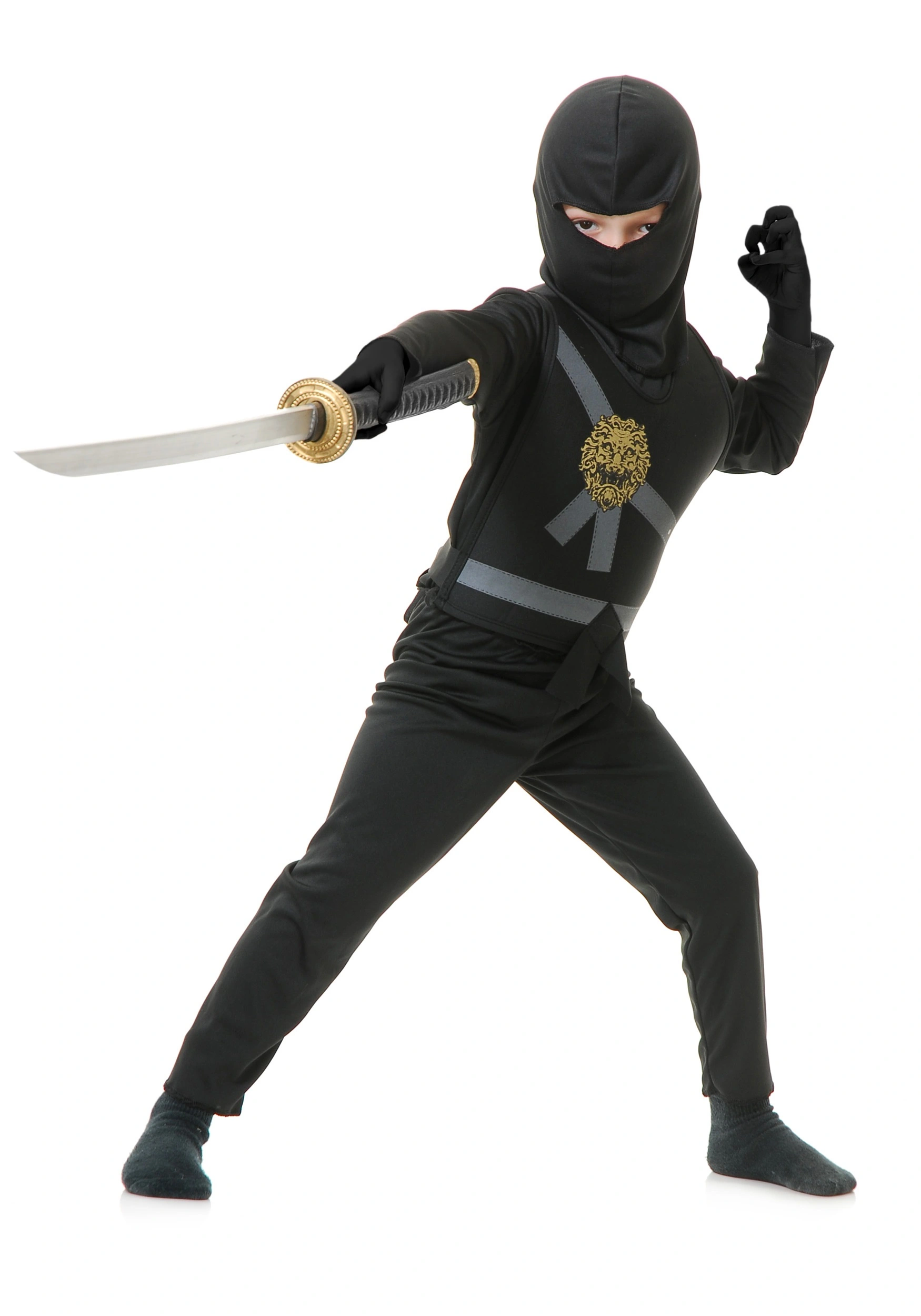 Ninja Master Black Costume For Kids