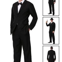 Plus Size Men's Black Suit Costume