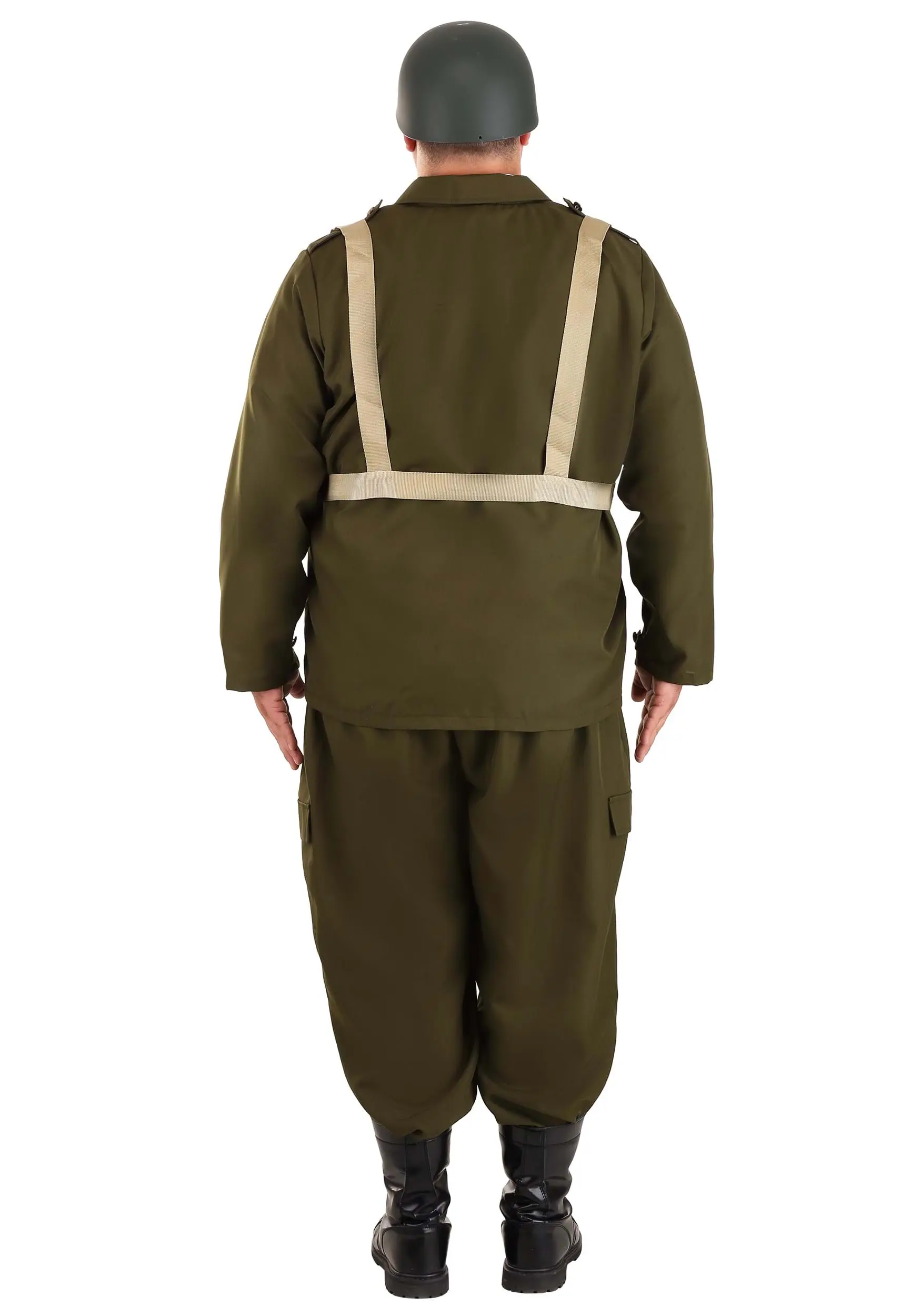 Plus Size Men's Deluxe WW2 Soldier Costume - Image 2