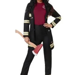 Women's Reflective Firefighter Costume