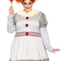 Women's Plus Creepy Clown Costume