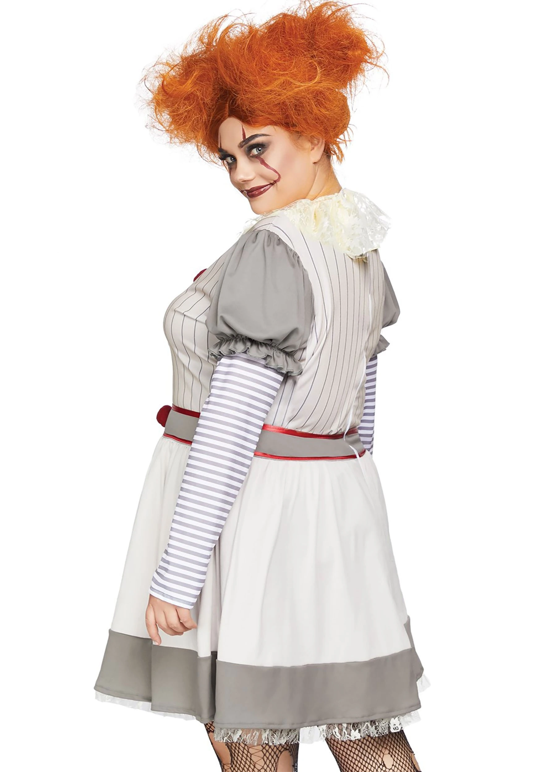 Women's Plus Creepy Clown Costume - Image 2