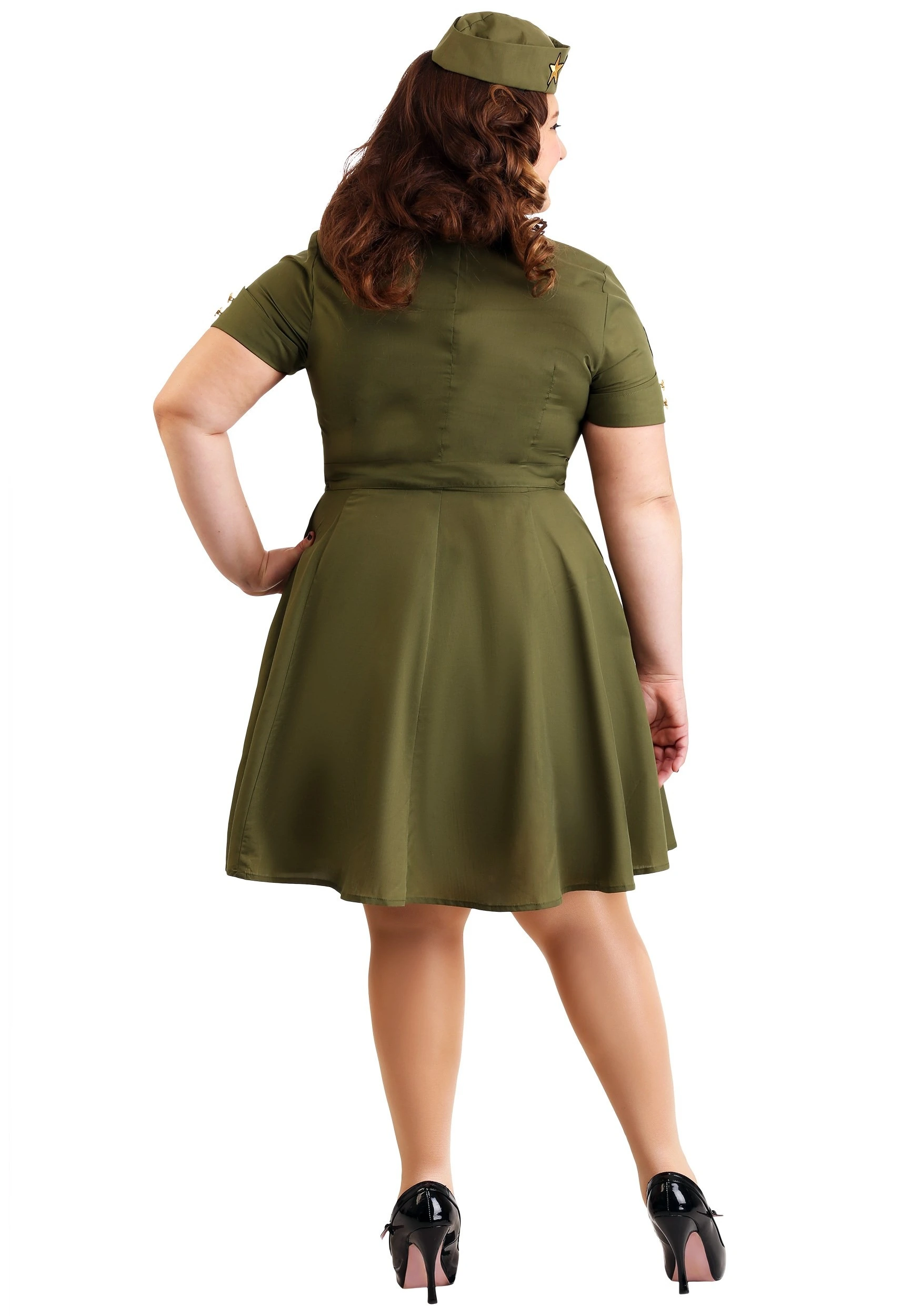 Plus Size Vintage Combat Cutie Costume For Women - Image 2