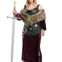 Women's Viking Goddess Plus Size Costume For Women